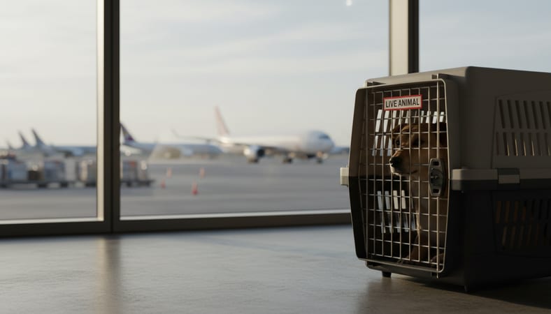transporte aéreo de animais
