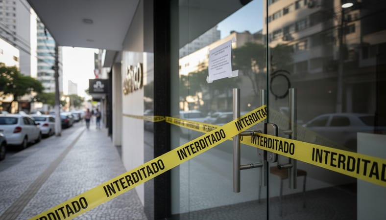 clínica de estética interditada