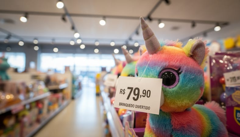 variação de preços em brinquedos